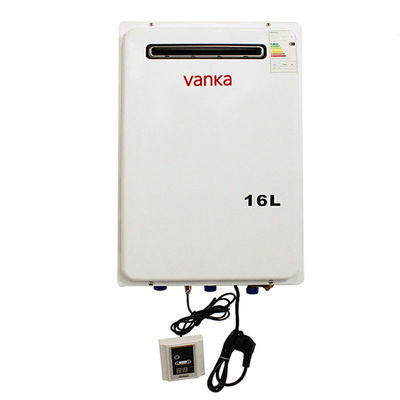16Lの大きな屋外ガス給水器 壁に装着された外部のタンクなしの給水器 220V