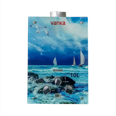 10L ガラスミラー タンクなし ガスの水温器 銅の熱交換器