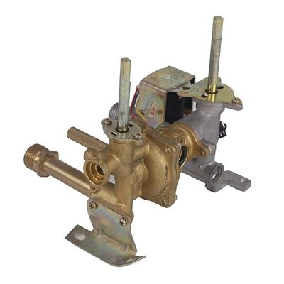 ガス式水温器の制御システム用水圧連結バルブ